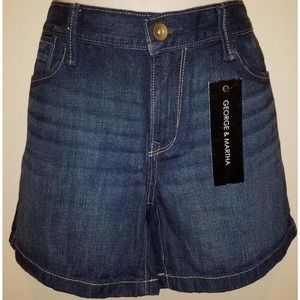 George and Martha Women's Denim Shorts Size 35 NWT